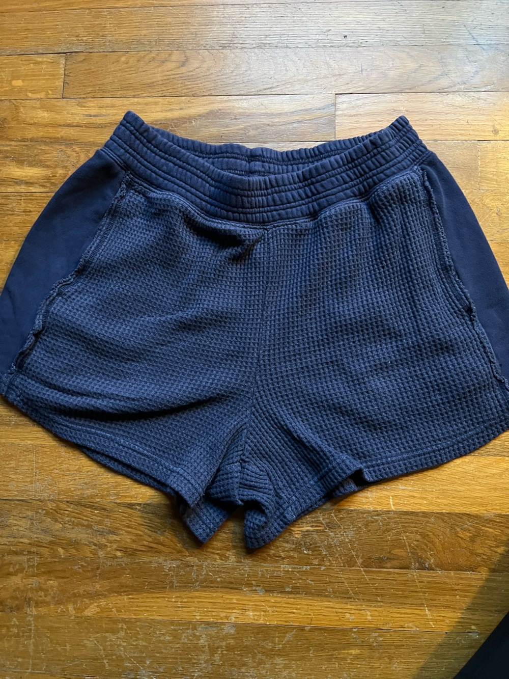 Aerie Navy Waffle Knit Shorts